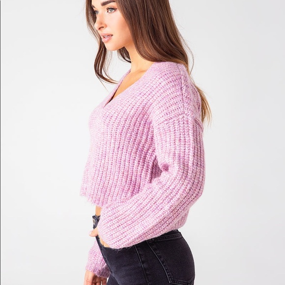 BB Dakota NWOT All the Time Cropped Cardigan Sweater - Picture 2 of 11